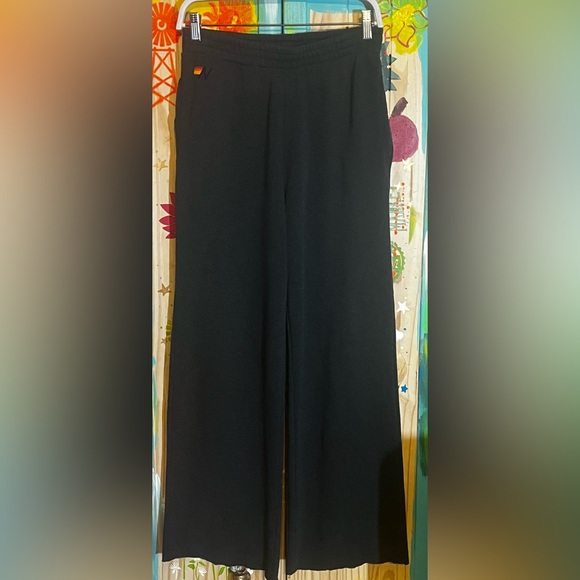 Aviator Nation Pants - Aviator Nation Black Wide Leg Pants